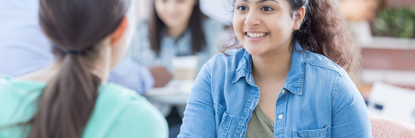 International student meeting with advisor