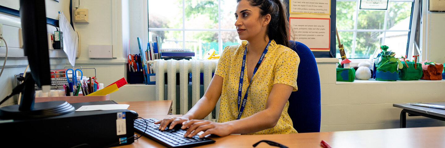 Teacher preparing her curriculum