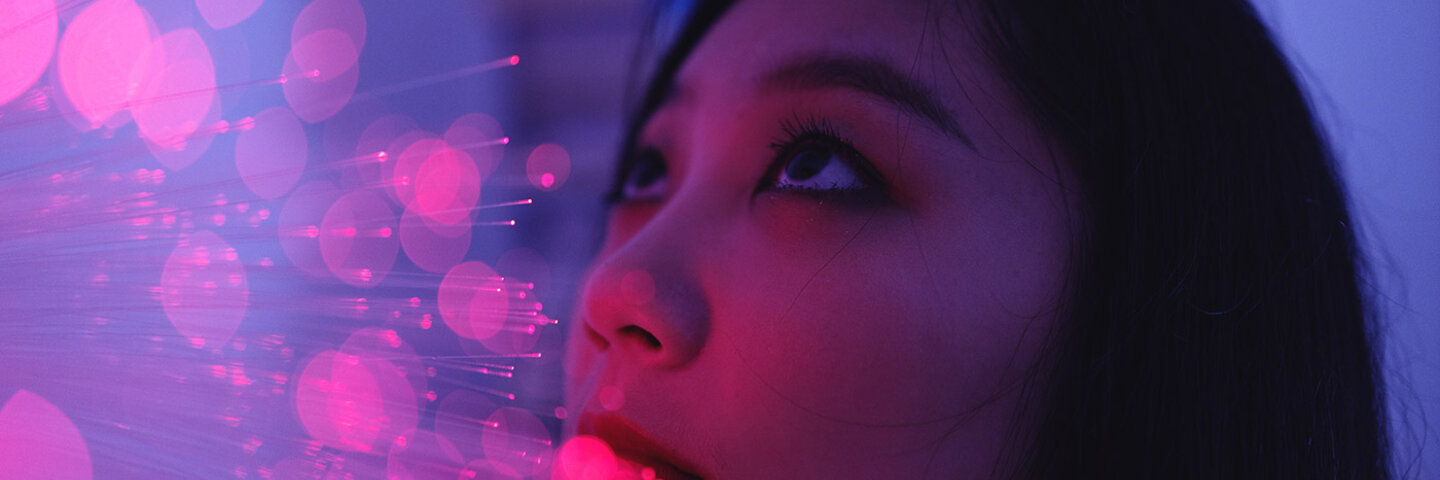 woman having a sensory experience