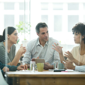 people around a conference table