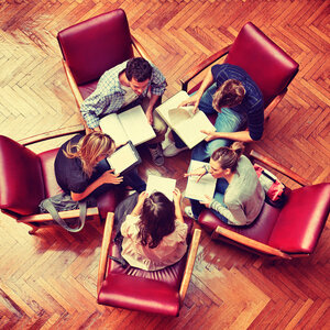 Writers round table meeting